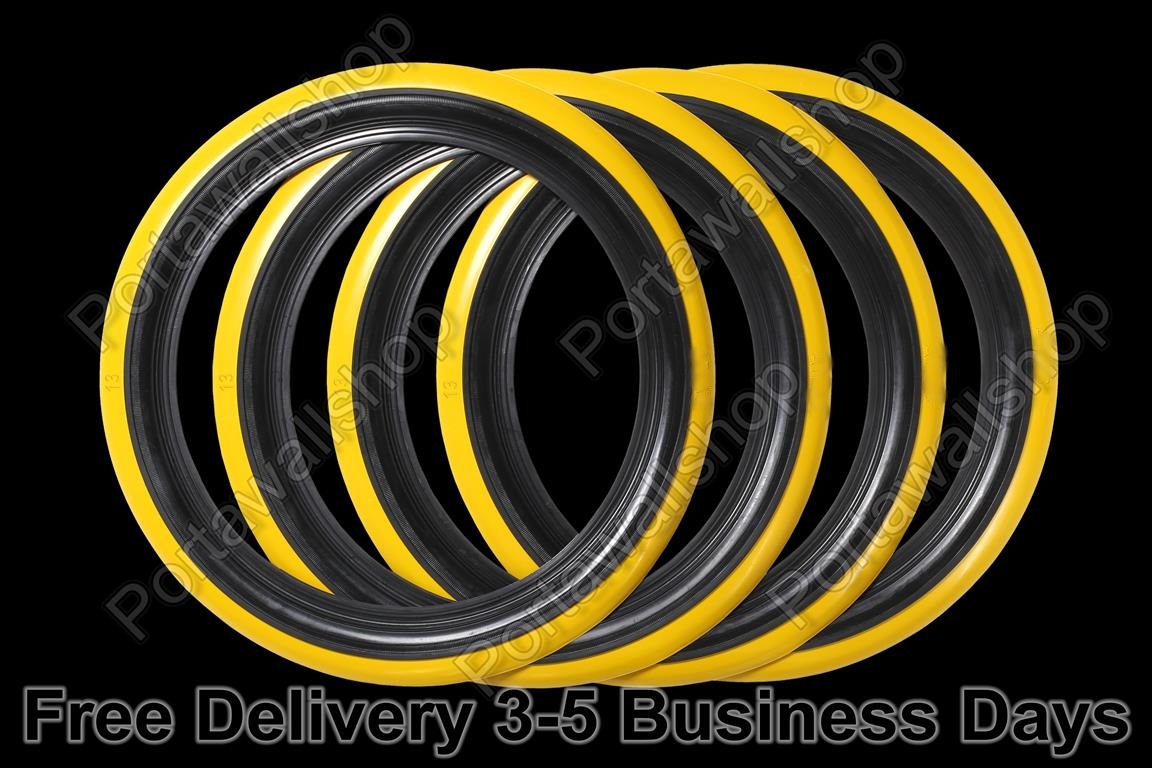 Classic Whitewall Tire Insert Set – Fits 19" Front & 15" Rear Motorcycle Rims (Slim/White)